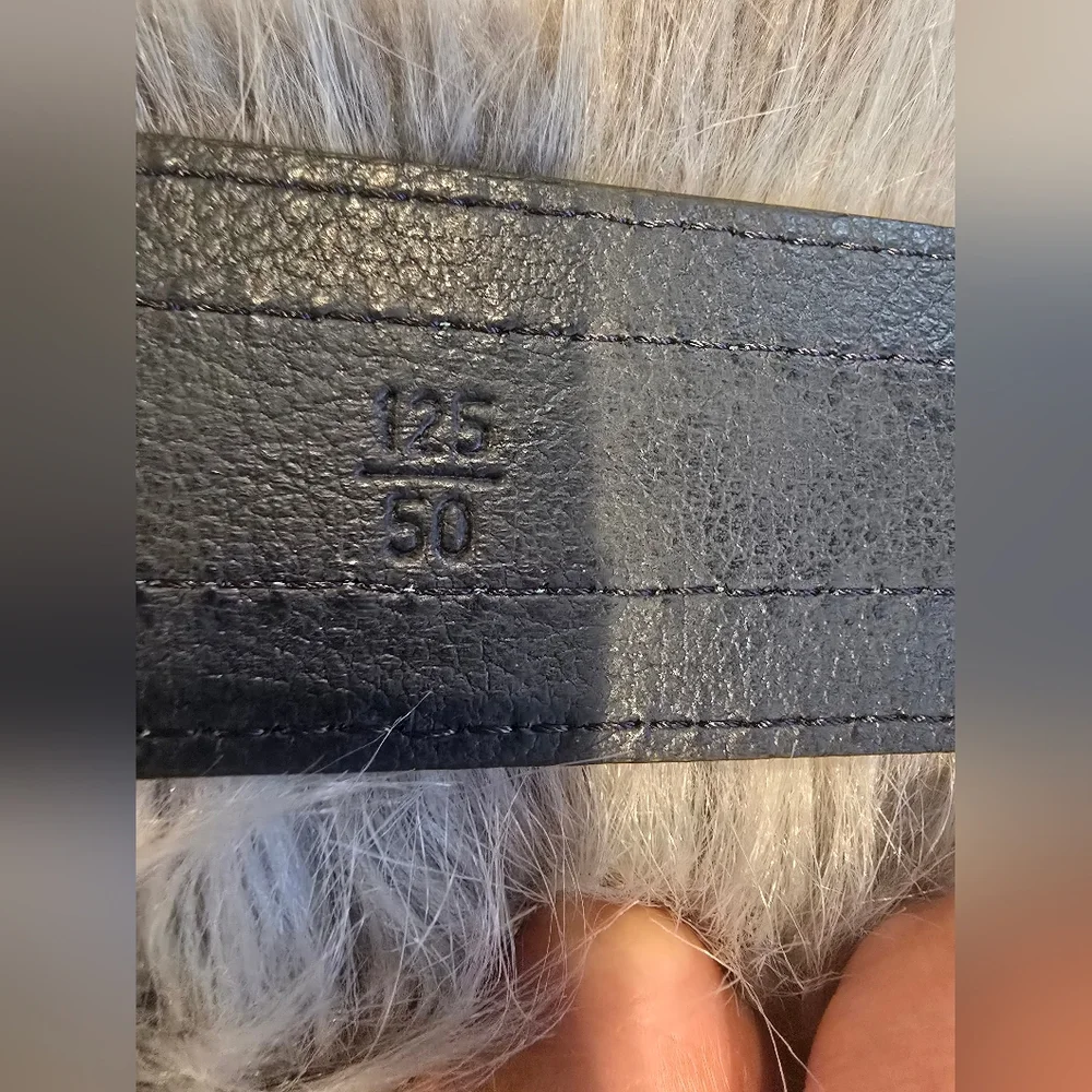 Gucci Leather Belt with Pearl Double-G Buckle